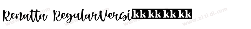 Renatta RegularVersi字体转换